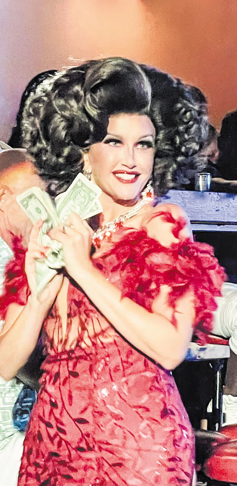 Drag performer on stage at The Rose Room in Station 4