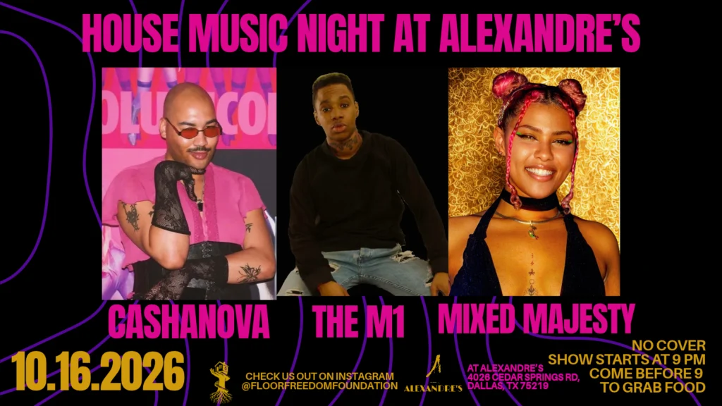 House Music Night at Alexandre’s: CASHANOVA, THE M1 & MIX3D MAJ3STY